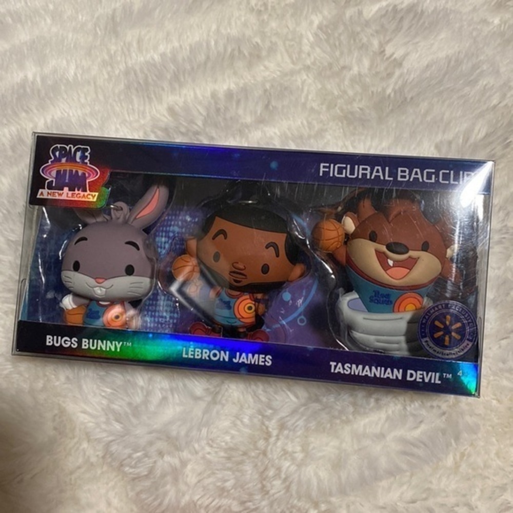 Space Jam Figural Bag Clip Bugs bunny lebron james Tasmanian devil